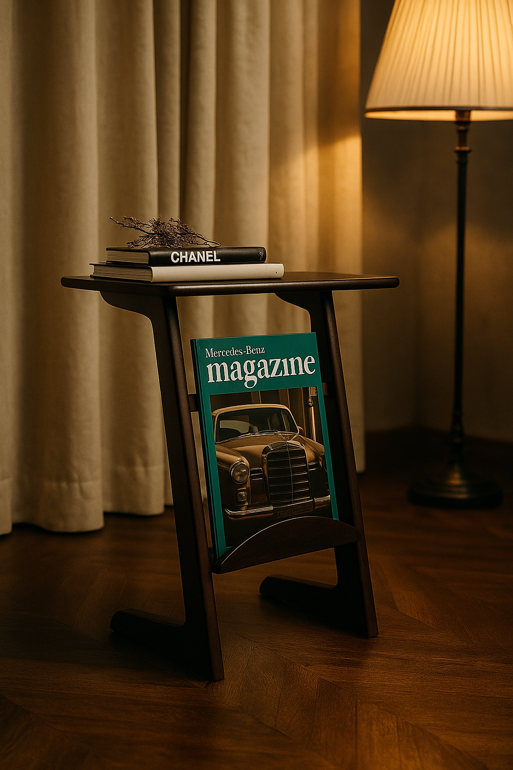 Luxe Wooden Magazine Holder & Coffee Table – Adore Decor