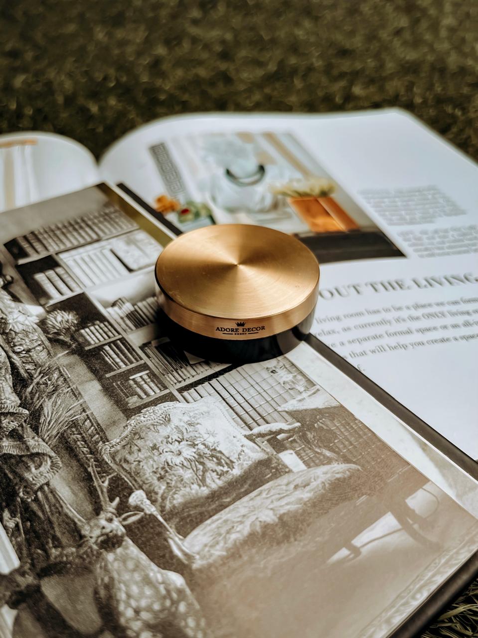 Minimalist Brass Desk Accent – Paper Weight by Adore Decor