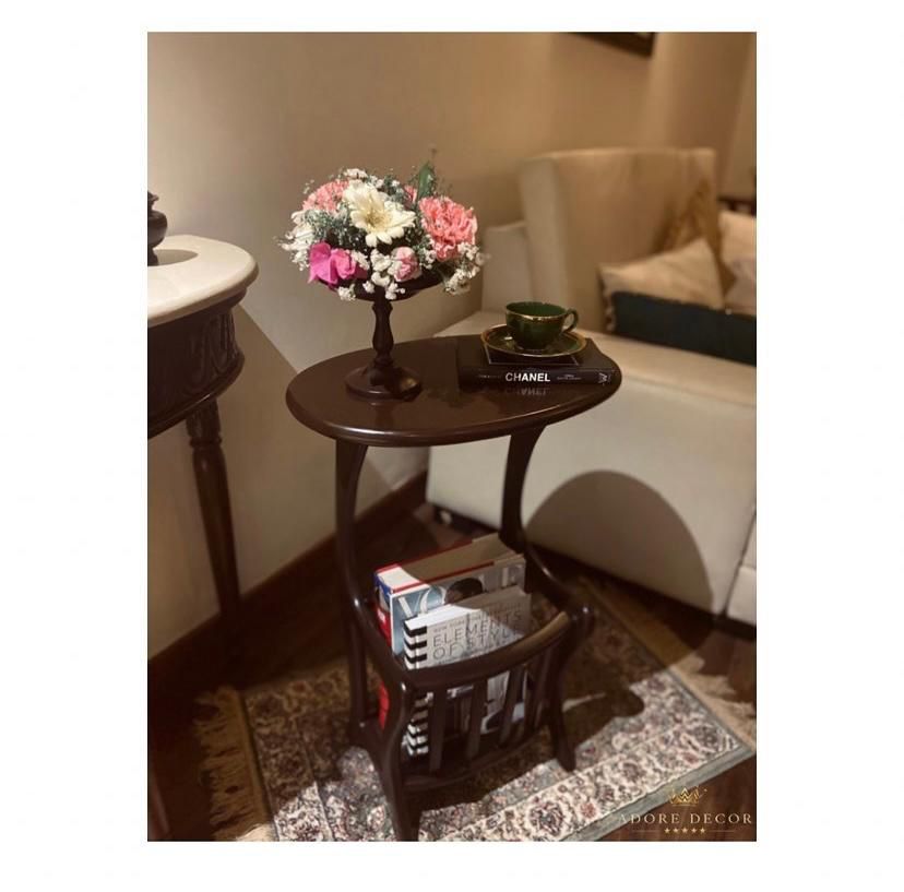 Elegant Wooden Magazine Holder with Coffee Table Top – Adore Decor